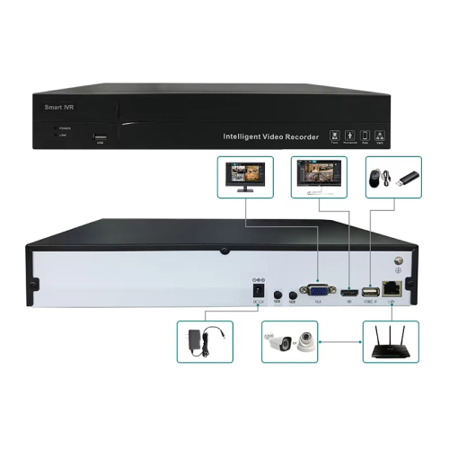 36 Channel 4k 8mp 2hdd support two way audio seeeasy nvr